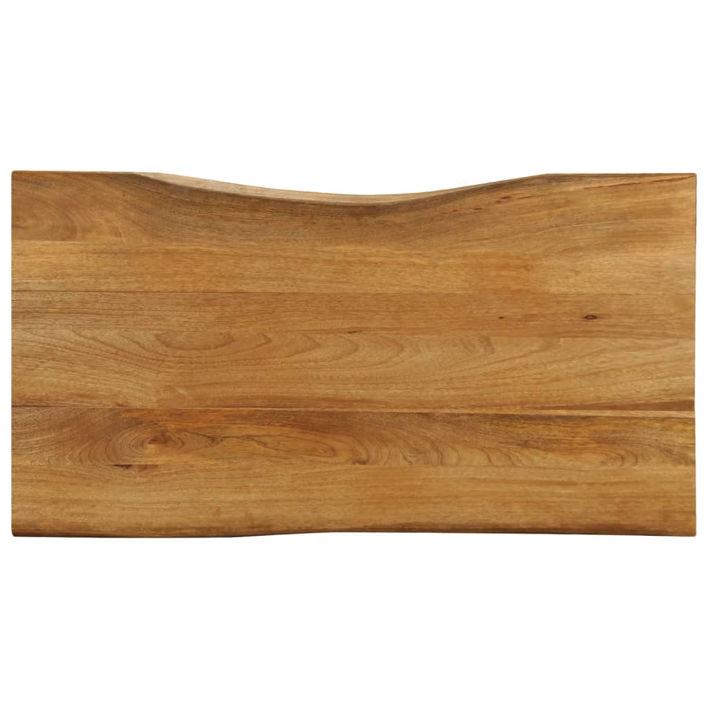 Tafelblad Met Natuurlijke Rand 100X60X2,5 Cm Massief Mangohout Mangohout (Eikenafwerking)