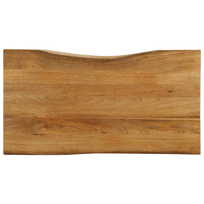 Tafelblad Met Natuurlijke Rand 100X60X2,5 Cm Massief Mangohout Mangohout (Eikenafwerking)