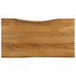 Tafelblad Met Natuurlijke Rand 100X60X2,5 Cm Massief Mangohout Mangohout (Eikenafwerking)