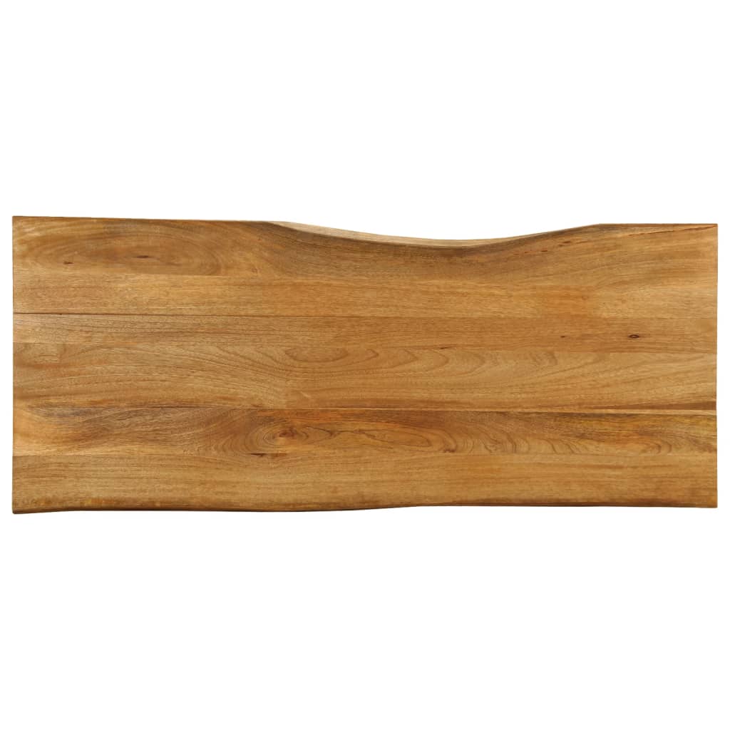 Tafelblad Met Natuurlijke Rand 100X60X2,5 Cm Massief Mangohout Mangohout (Eikenafwerking)