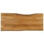 Tafelblad Met Natuurlijke Rand 100X60X2,5 Cm Massief Mangohout Mangohout (Eikenafwerking)