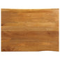 Tafelblad Met Natuurlijke Rand 100X60X2,5 Cm Massief Mangohout Mangohout (Eikenafwerking)