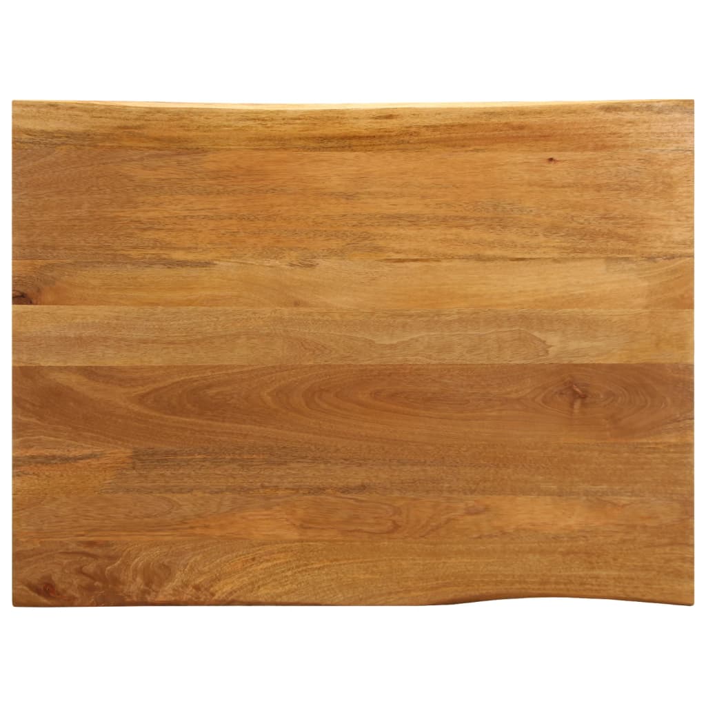 Tafelblad Met Natuurlijke Rand 100X60X2,5 Cm Massief Mangohout Mangohout (Eikenafwerking)