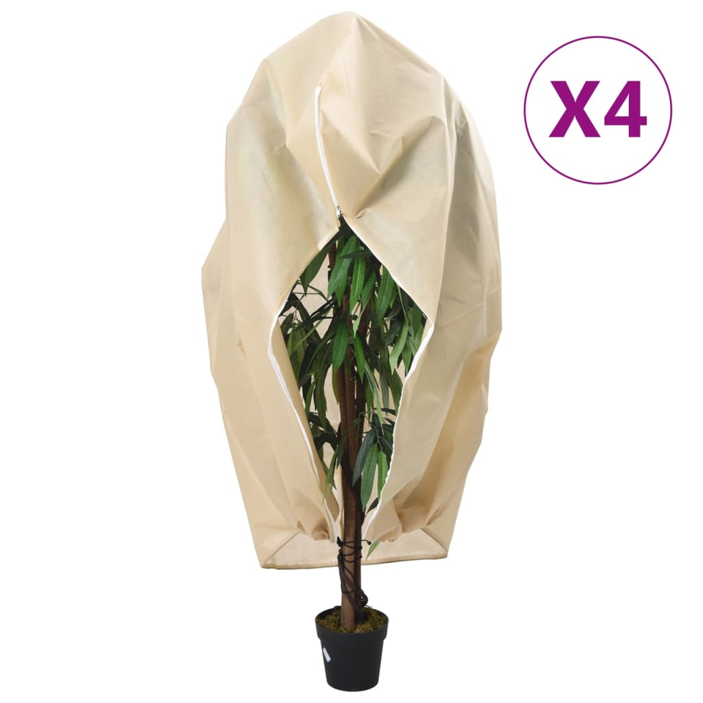 Plantenhoezen Met Ritssluiting 70 G/M² 1X1,55 M Beige