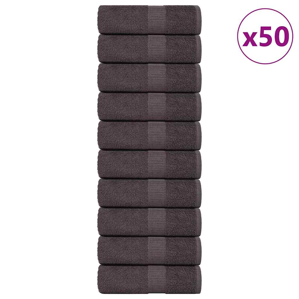 Washandjes 360 G/M² 100% Katoen Kleurig Antraciet