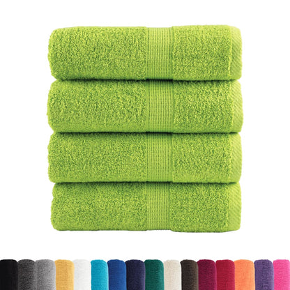 Premium Washandjes Solund 4 Stuks 600 G/M² Appelgroen