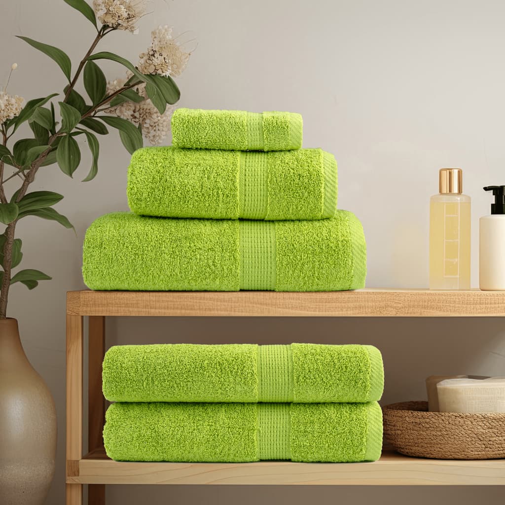 Premium Washandjes Solund 4 Stuks 600 G/M² Appelgroen