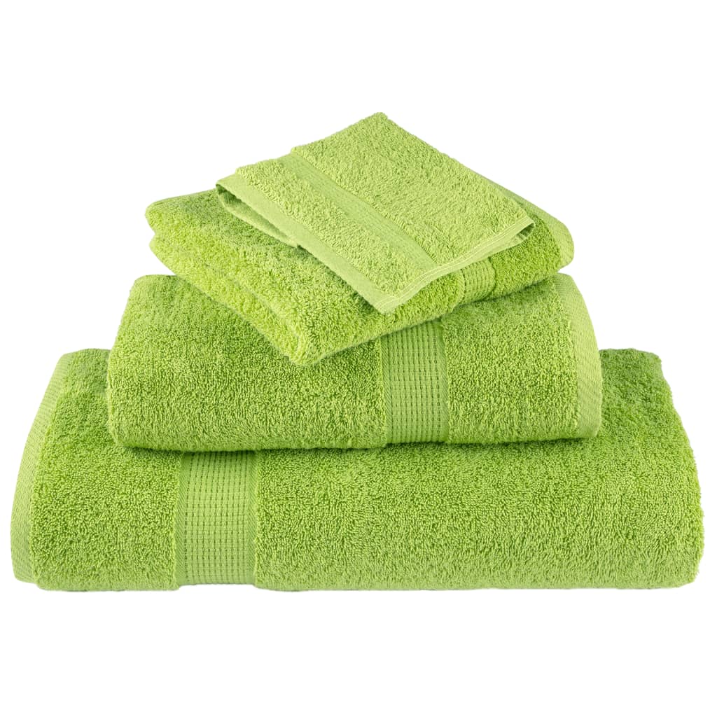 Premium Washandjes Solund 4 Stuks 600 G/M² Appelgroen