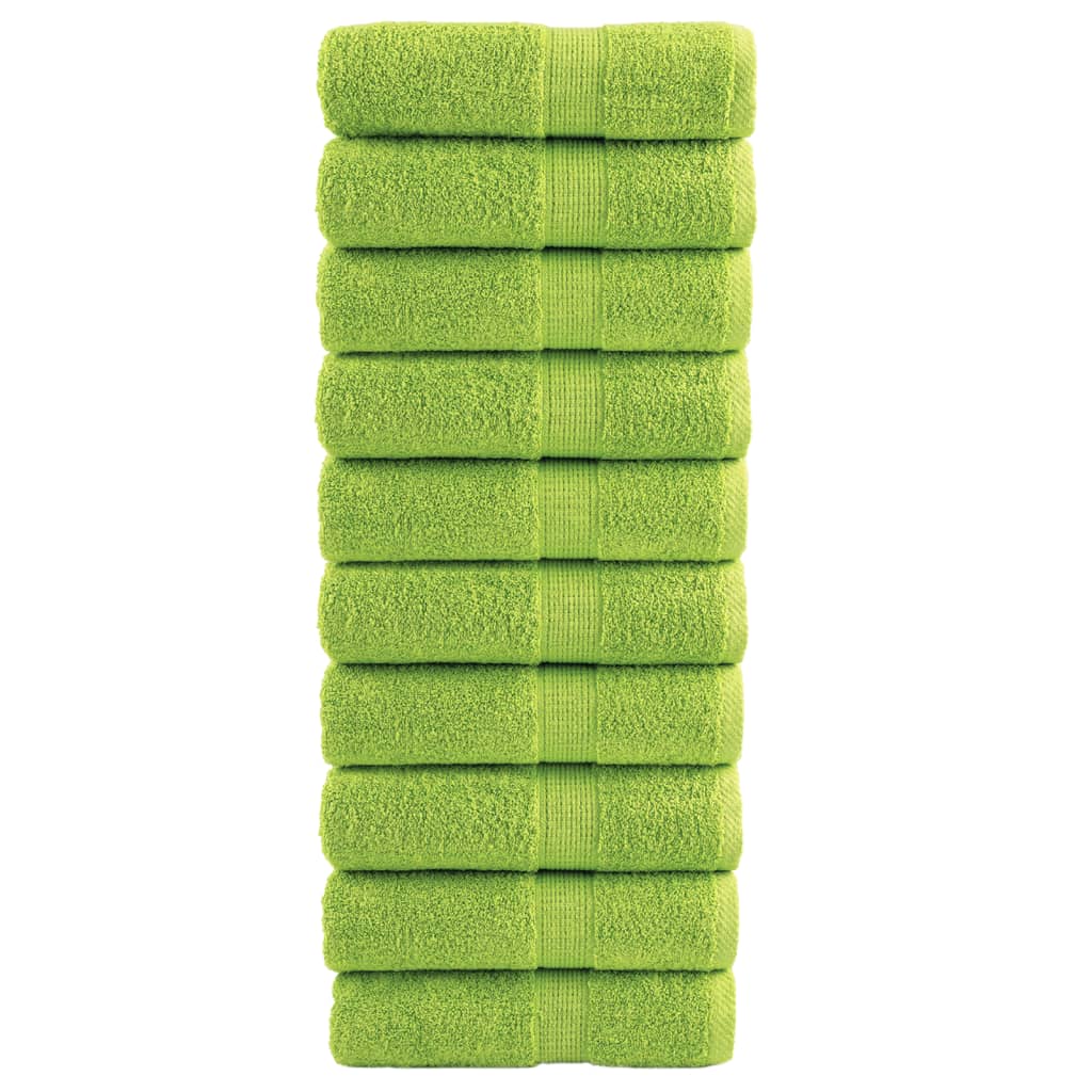 Premium Washandjes Solund 4 Stuks 600 G/M² Appelgroen