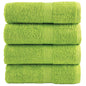 Premium Washandjes Solund 4 Stuks 600 G/M² Appelgroen