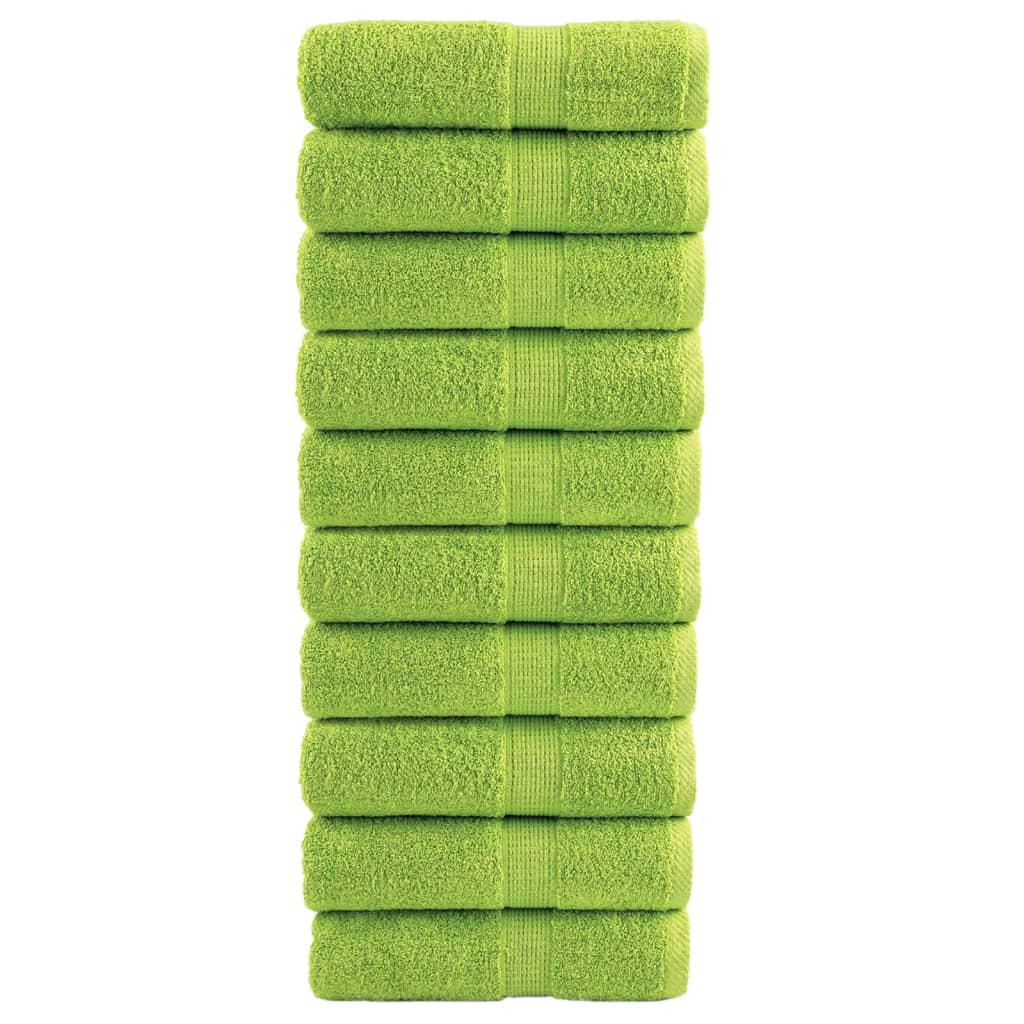 Premium Washandjes Solund 4 Stuks 600 G/M² Appelgroen