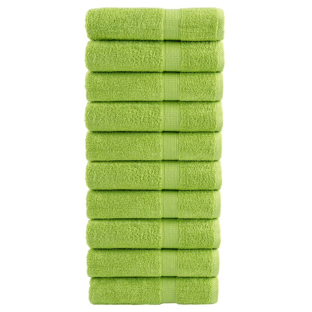 Premium Washandjes Solund 4 Stuks 600 G/M² Appelgroen