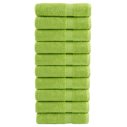 Premium Washandjes Solund 4 Stuks 600 G/M² Appelgroen