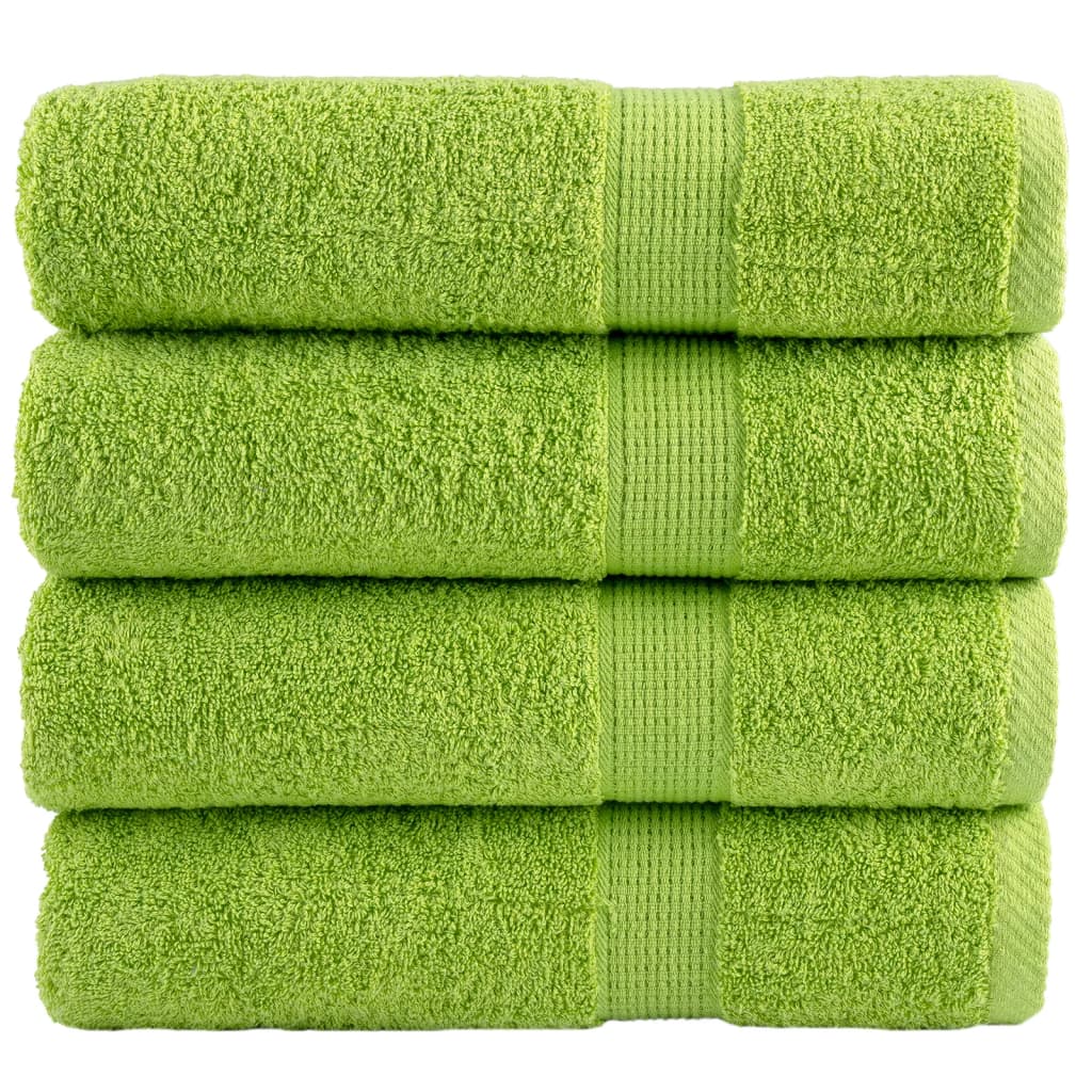 Premium Washandjes Solund 4 Stuks 600 G/M² Appelgroen