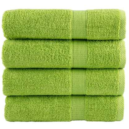 Premium Washandjes Solund 4 Stuks 600 G/M² Appelgroen