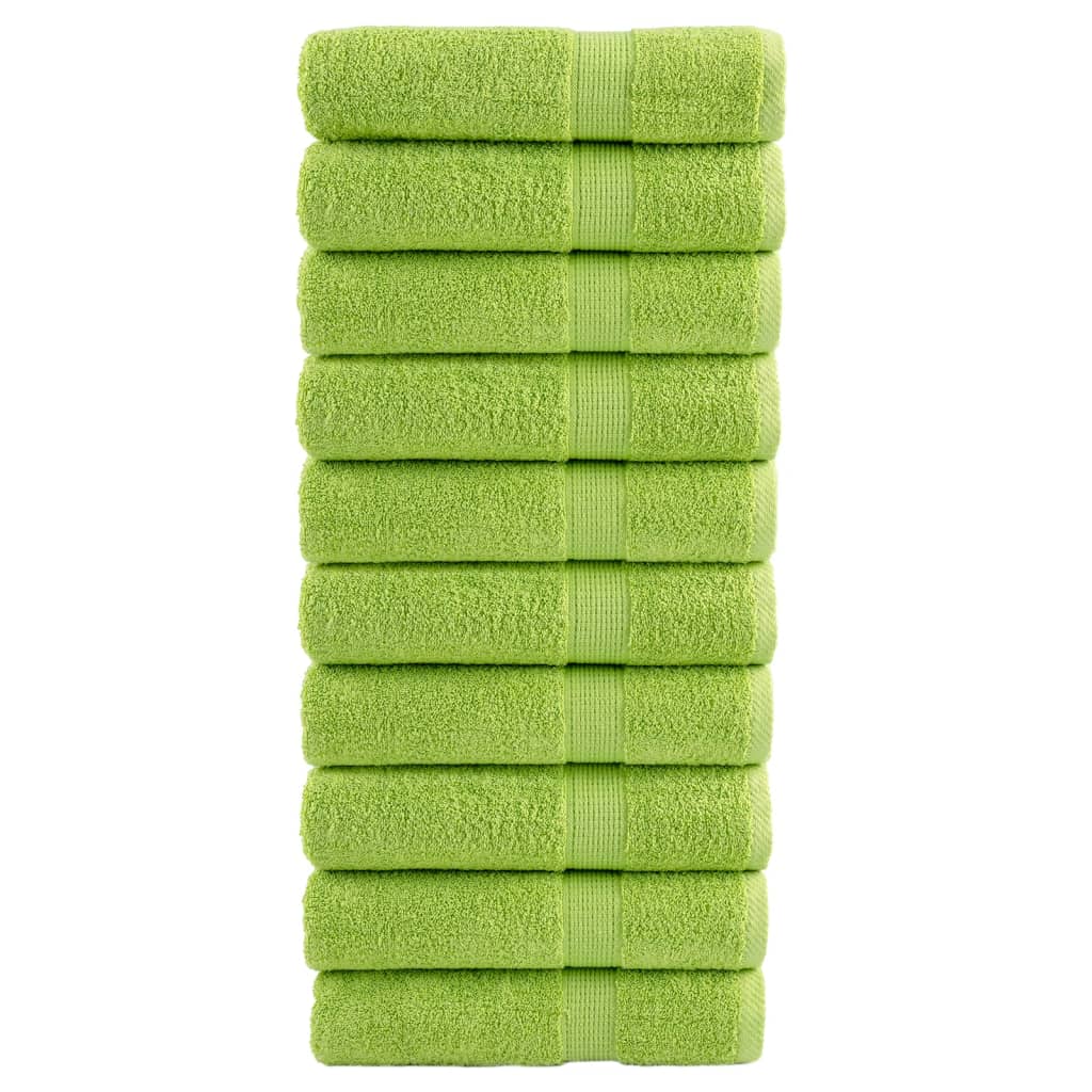 Premium Washandjes Solund 4 Stuks 600 G/M² Appelgroen