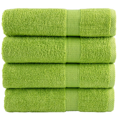 Premium Washandjes Solund 4 Stuks 600 G/M² Appelgroen