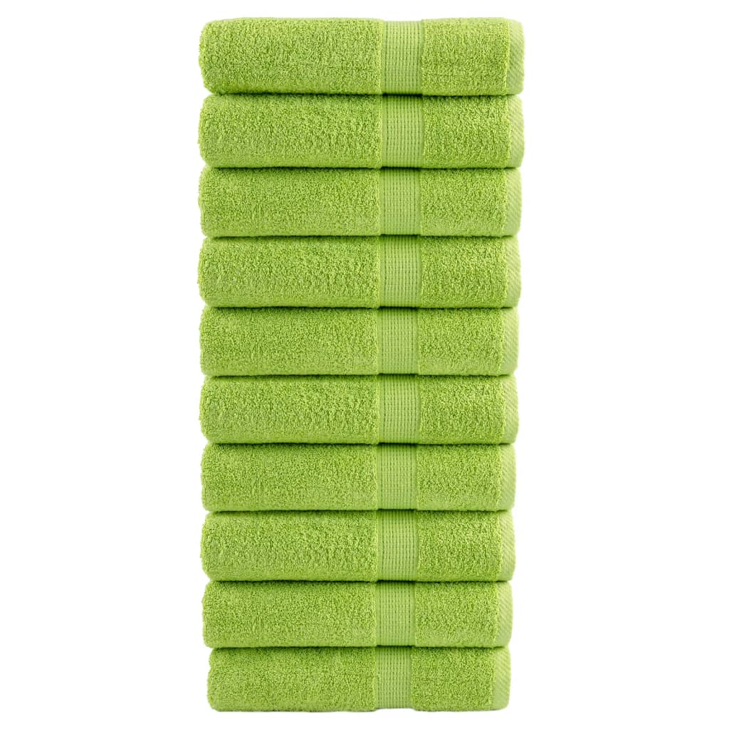 Premium Washandjes Solund 4 Stuks 600 G/M² Appelgroen