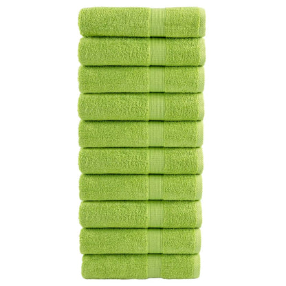 Premium Washandjes Solund 4 Stuks 600 G/M² Appelgroen
