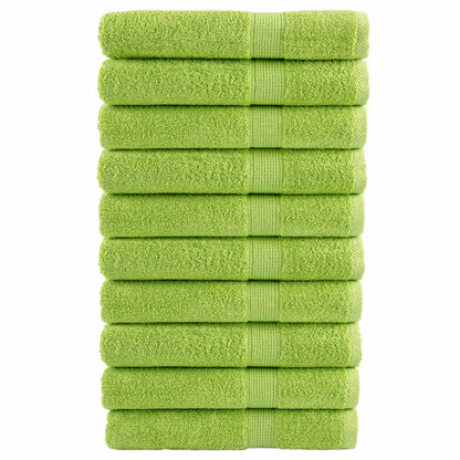 Premium Washandjes Solund 4 Stuks 600 G/M² Appelgroen