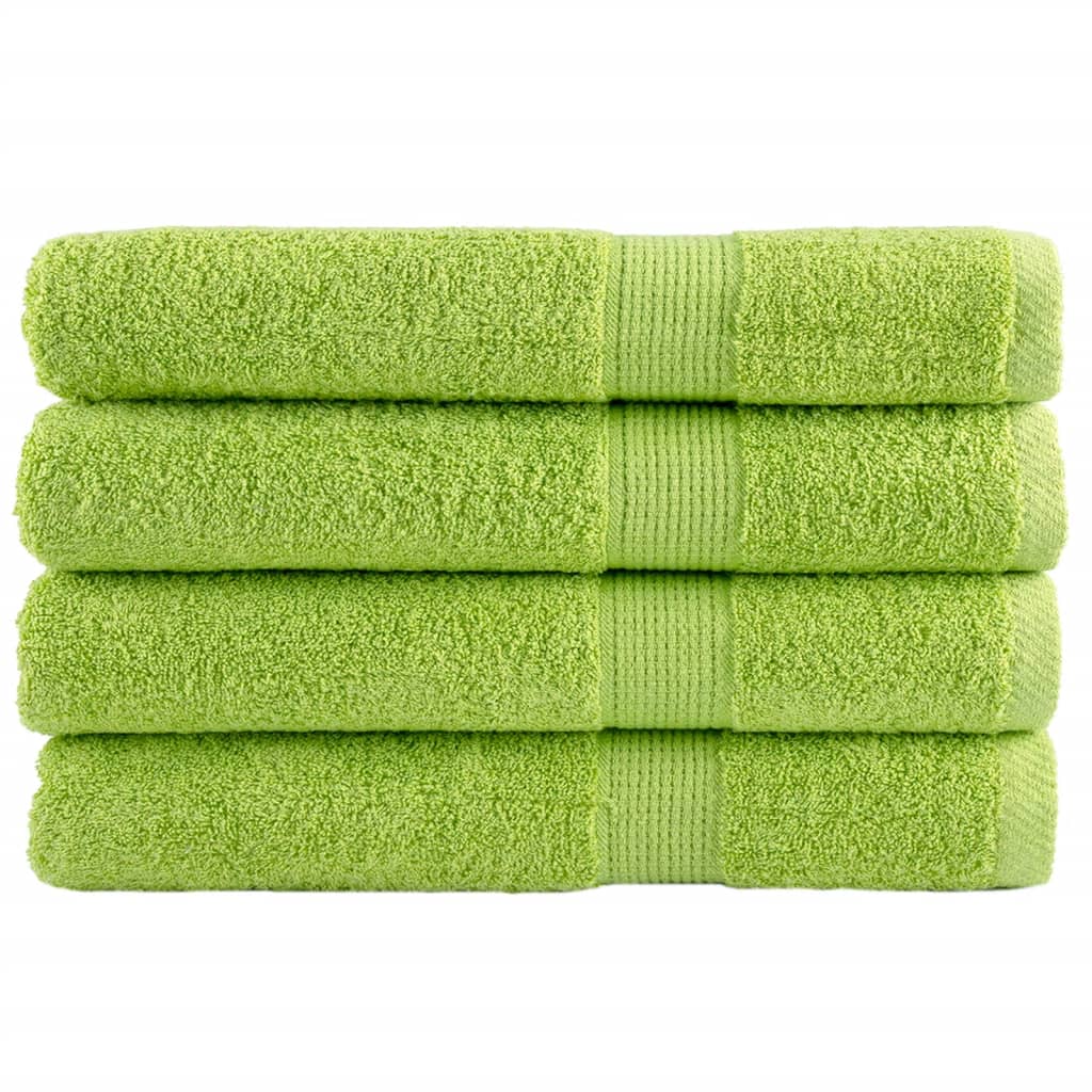 Premium Washandjes Solund 4 Stuks 600 G/M² Appelgroen