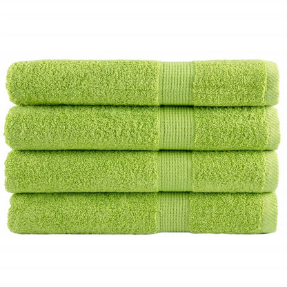 Premium Washandjes Solund 4 Stuks 600 G/M² Appelgroen