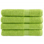 Premium Washandjes Solund 4 Stuks 600 G/M² Appelgroen