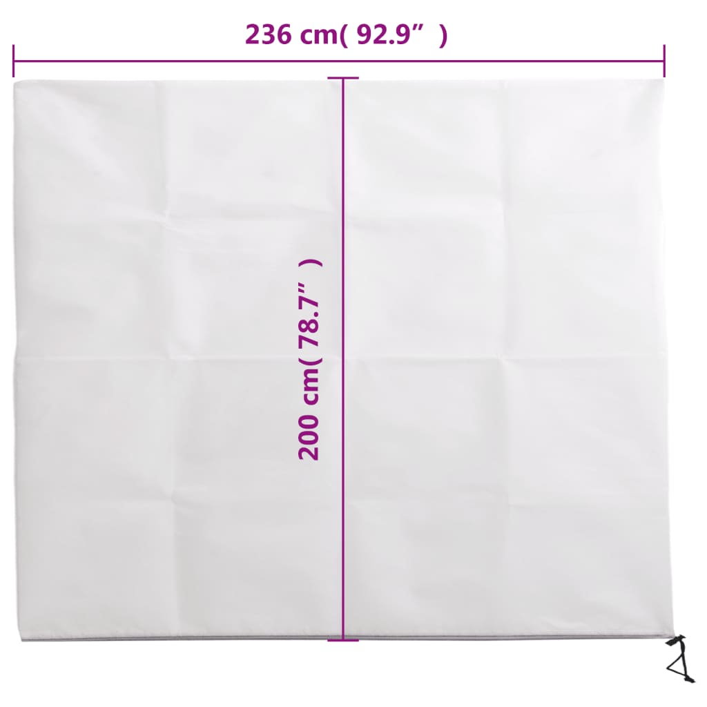 Plantenhoes Met Ritssluiting 70 G/M² 2,36X2 M Wit