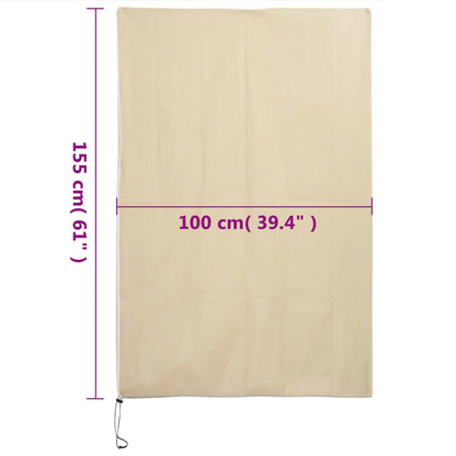 Plantenhoezen Met Ritssluiting 70 G/M² 1X1,55 M Beige