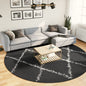 Vloerkleed Shaggy Hoogpolig Modern Zwart En Crème