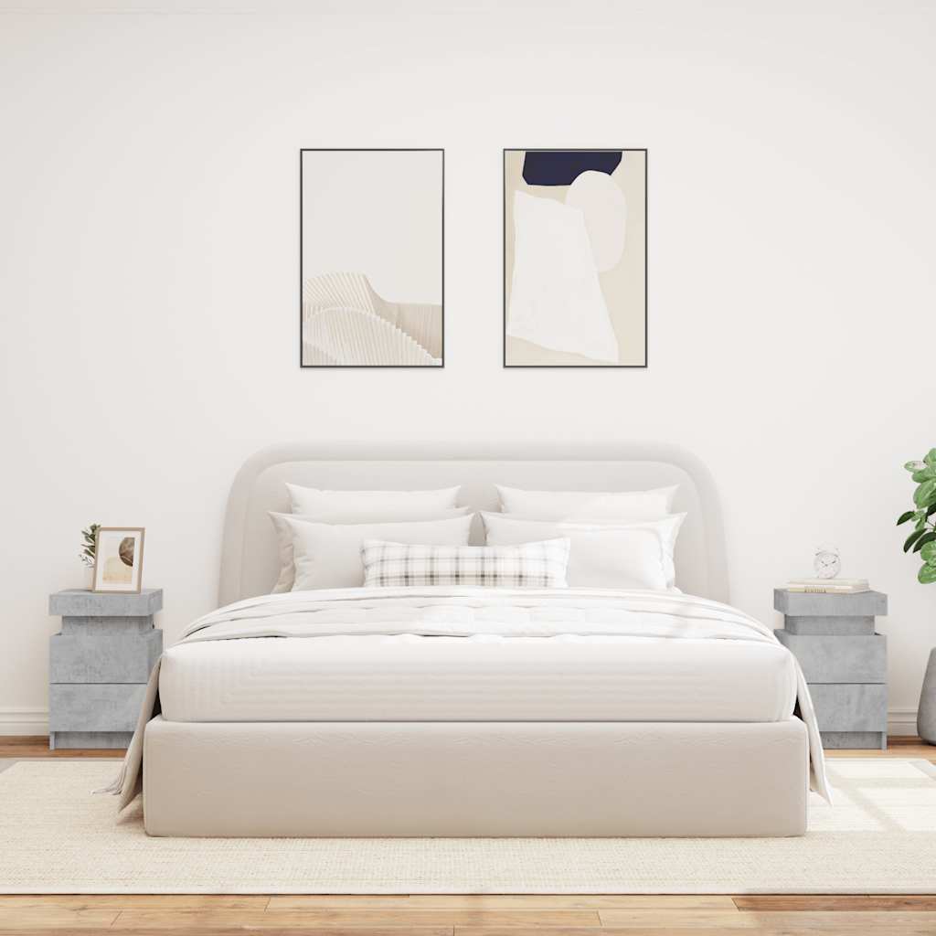 Nachtkastjes Met Led-Verlichting 35X39X55 Cm