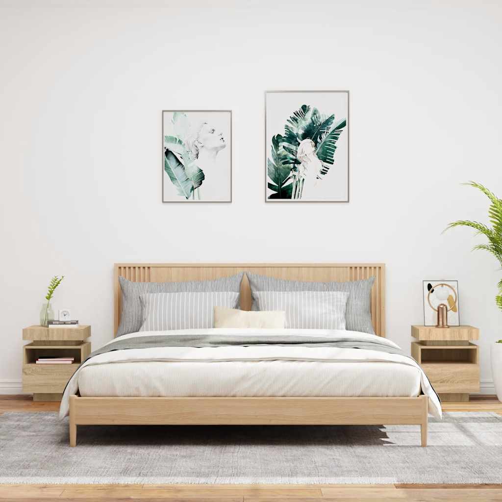 Nachtkastjes Met Led 40X39X48,5 Cm Kleurig