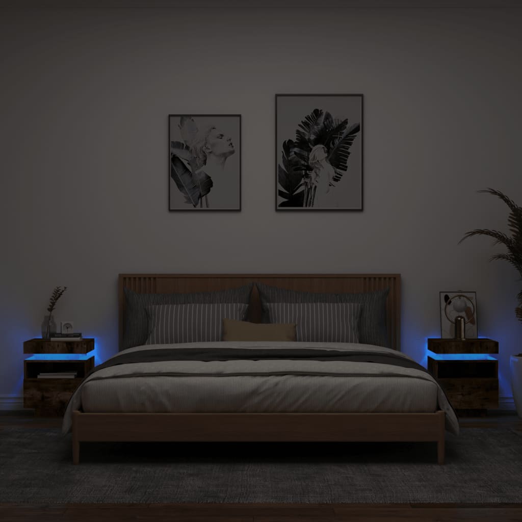 Nachtkastjes Met Led 40X39X48,5 Cm Kleurig