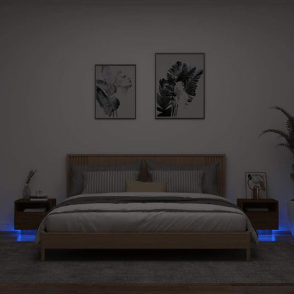 Nachtkastje Met Led-Verlichting 40X39X37 Cm