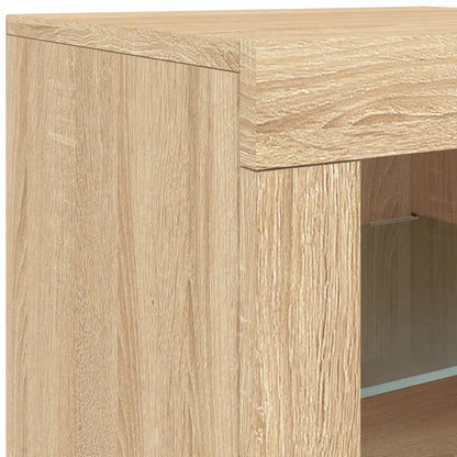Dressoir Met Led-Verlichting 162X37X67 Cm Kleurig