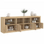 Dressoir Met Led-Verlichting 202X37X67 Cm