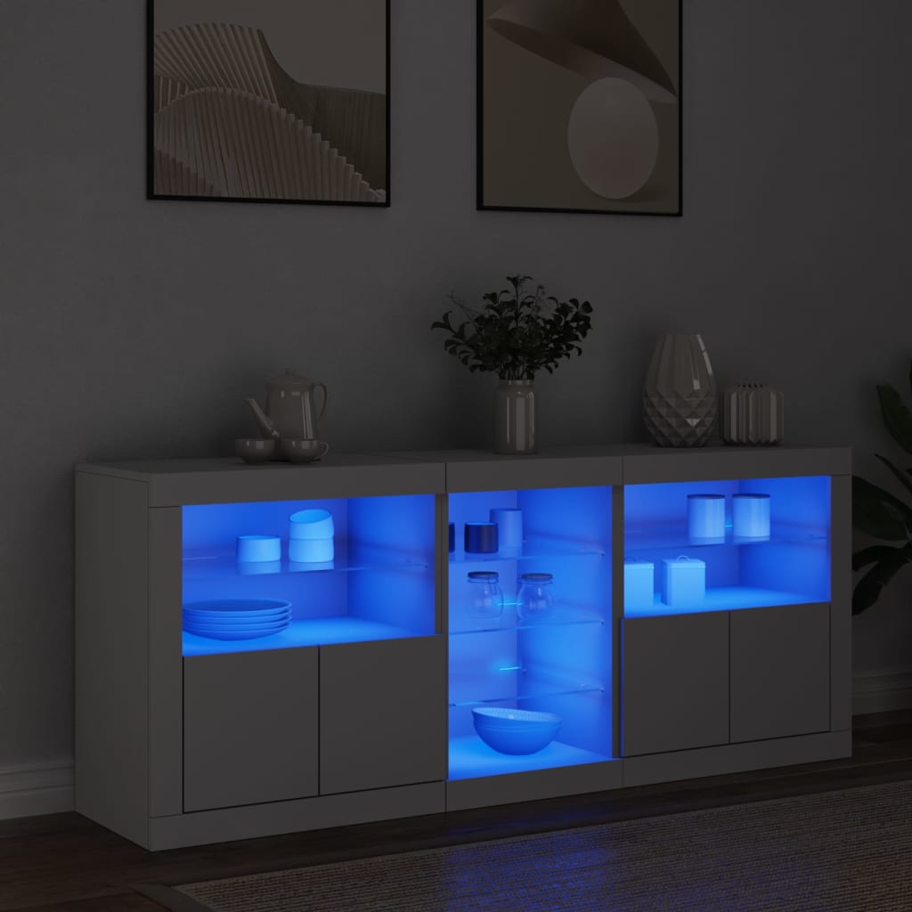 Dressoir Met Led-Verlichting 162X37X67 Cm