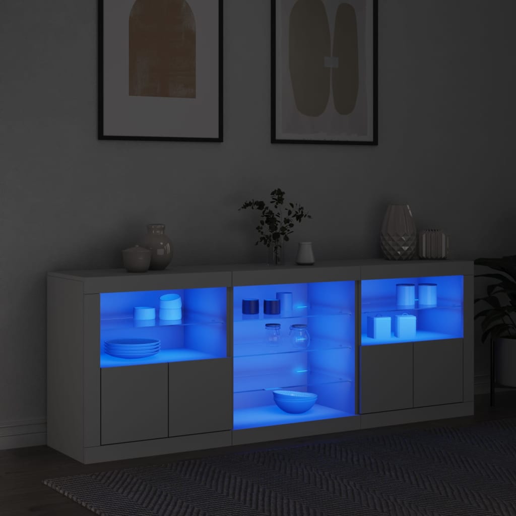 Dressoir Met Led-Verlichting 181,5X37X67 Cm