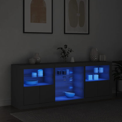 Dressoir Met Led-Verlichting 181,5X37X67 Cm