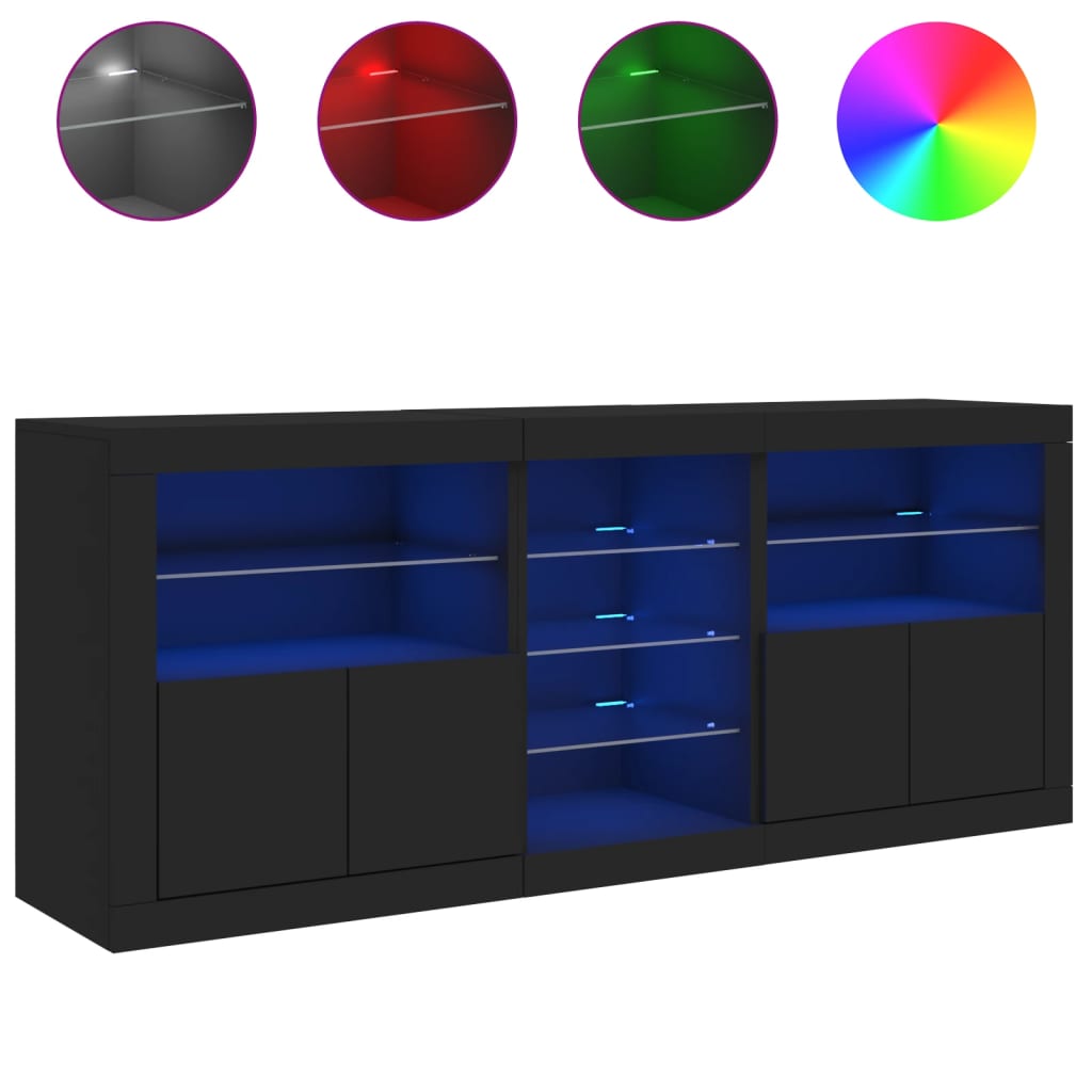 Dressoir Met Led-Verlichting 181,5X37X67 Cm