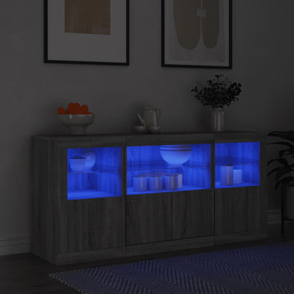 Dressoir Met Led-Verlichting 142,5X37X67 Cm