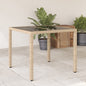 Tuintafel Met Glazen Blad 90X90X75 Cm Poly Rattan