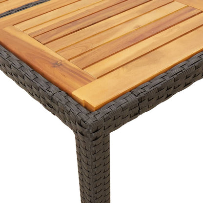 Tuintafel Met Acaciahouten Blad Poly Rattan