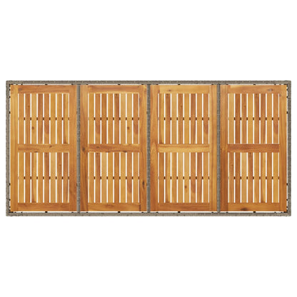 Tuintafel Met Acaciahouten Blad 190X90X75 Cm Poly Rattan