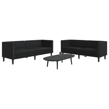 2-Delige Loungeset Chesterfield-Stijl Kunstleer