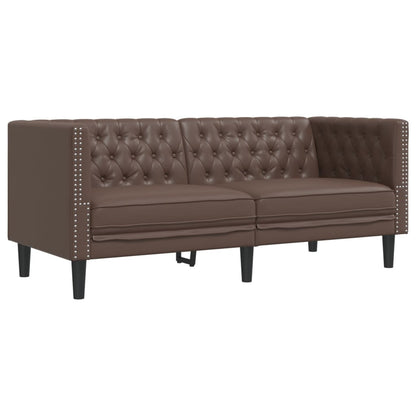 2-Delige Loungeset Chesterfield-Stijl Kunstleer