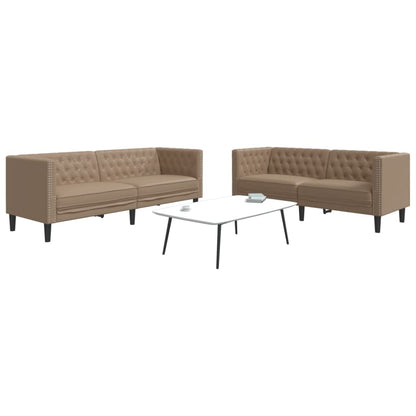 2-Delige Loungeset Chesterfield-Stijl Kunstleer
