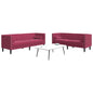 2-Delige Loungeset Chesterfield Met Bolsters Fluweel
