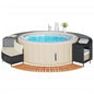 Hottub-Ombouw Poly Rattan Massief Acaciahout