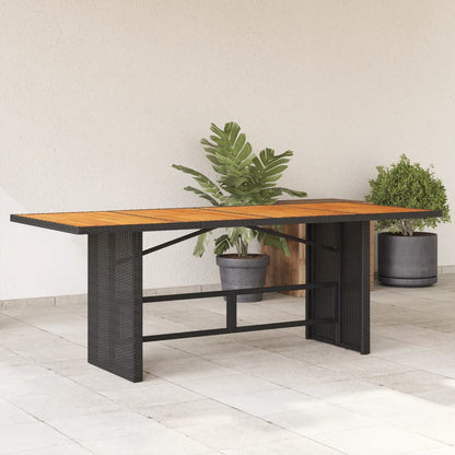 Tuintafel Met Glazen Blad 190X80X75 Cm Poly Rattan